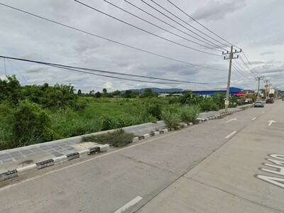 ให้เช่าที่ดินเปล่า 43 ไร่  สีม่วงลายตรงข้ามกับนิคมอุตสาหกรรมปิ่นท