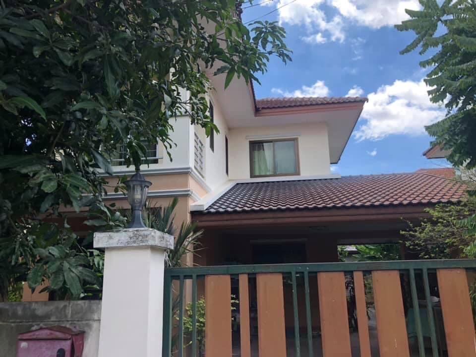 CH686-BH-RE ให้เช่าบ้านเดี่ยว 2 ชั้น 3 นอน บางบัวทอง สารสาร์ท ซอยลำโพ 2 ที่จอดรถ