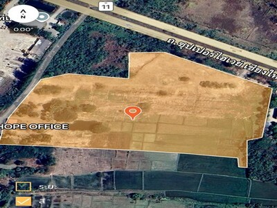 ขายที่ดิน  31 ไร่   ห้างฉัตร ลำปาง  ติดถนนซุปเปอร์ เชียงใหม่- ลำป