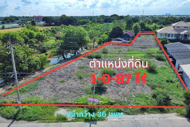 ให้เช่า ที่ดิน บางใหญ่ 487 ตร.วา ถมแล้ว ต.บางใหม่ ติดถนน 2 ด้าน แปลงมุม 