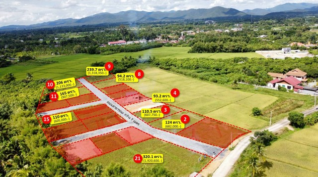 ที่ดิน -สวนพฤกษศาสตร์ทวีชล พื้นที่ =  90 sq.wa 0 ngan 0 Rai  495000 บาท. คุ้มทั้งอยู่คุ้มทั้งลงทุน