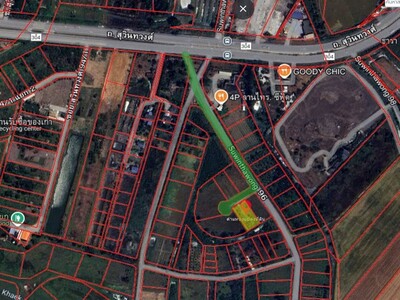 ขายที่ดิน สุวินทวงศ์96 1ไร่ 14ตรว. ถมแล้ว เข้าซอยเพียง 300 เมตร