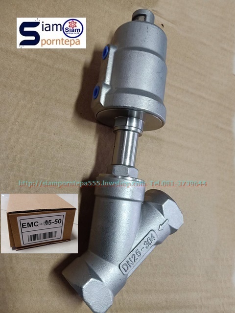 EMC-15-50 Angle valve Body Stanless SS304 ทั้งตัว size 1/2" Pressur 0-16 bar 240psi 180C