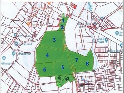 ที่ดินแปลงใหญ่ หน้ากว้าง ติดถนนใหญ่ สันนกำแพง      