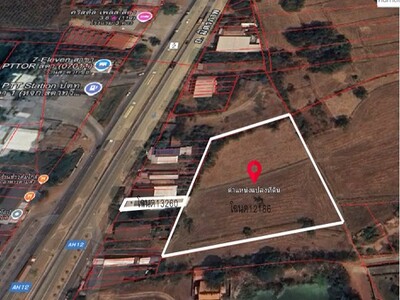 ขายที่ดินติดถนนใหญ่ ทำเลทอง ใจกลางอำเภอสีดา เนื้อที่รวม 5 ไร่ 68 