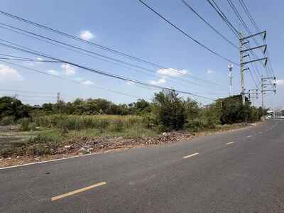 ขายที่ดิน บางตลาด ปากเกร็ด นนทบุรี 5 ไร่ 3 งาน 57 ตร.ว. ติดคลองปร