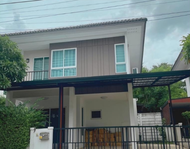 CH823-BH-RE เช่าบ้าน 2 ชั้น 3 นอน แกรนด์พลีโน่  บ้านเปล่ามีแอร์ ท่าน้ำนนท์ พระราม5