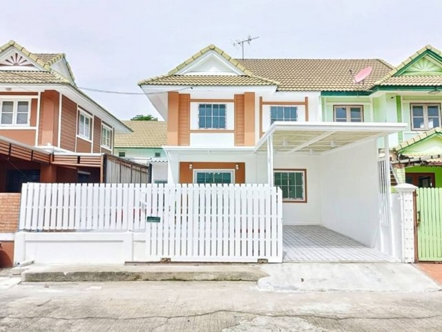 พฤกษา25 บางใหญ่  บ้านแฝด  บ้านมือสองตกแต่งใหม่   บนทำเลดีที่สุด เชื่อมต่อ รถไฟฟ้าสายสีม่วง