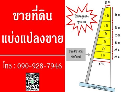 ขายถูก ที่ดินแบ่งแปลงขาย แปลงละ 1 ไร่ อ.เมืองอุดรธานี