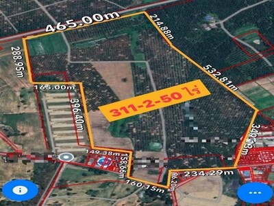 ขายที่ดินคลองกิ่วบ้านบึงชลบุรี บนเนื้อที่  311-2-50 ไร่