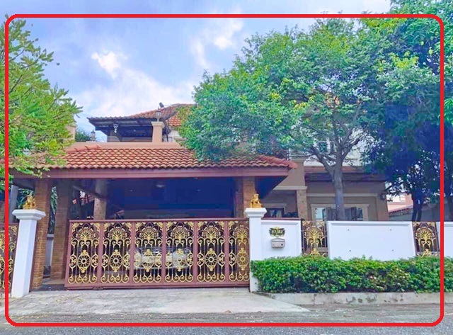  รพ.สินแพทย์เลียบมอเตอร์เวย์ พระยาสุเรนทร์ ให้เช่าบ้านเดี่ยว2ชั้น 6แอร์  พร้อมเฟอร์ หรูขนาดใหญ่60ตรว.3นอน 3น้ำ 240ตรม.วงแหวน รามอินทรา  