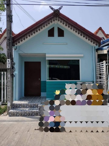 หมู่บ้านพีเค แลนด์ คลองสวน ประชาอุทิศ90 ทาวน์เฮ้าส์ชั้นเดียว มี 2 ห้องนอน 1 ห้องน้ำ 2 ห้องโถง สร้างเต็มพื้นที่