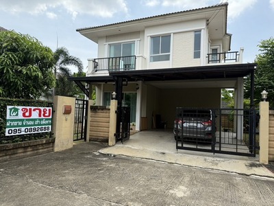 ขายบ้านเดี่ยว ม. ภัสสร เพรสทีจ รังสิต คลอง2 หลังมุม โทร 095-089-2