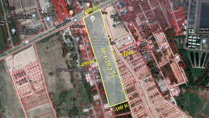 ขายที่ดินติดถนนสุขุมวิท ห้วยโป่ง จ.ระยอง L-630417-0005