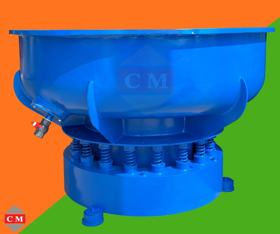 เครื่องขัดผิวโลหะแบบเขย่า แบบไม่มีสะพานแยกชิ้นงาน / Vibratory Finishing Machine