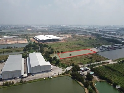  ที่ดิน7ไร่ 94.4 ตรว. ถนนคลองส่งน้ำสุวรรณภูมิ พื้นที่สีเหลือง