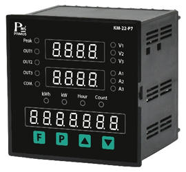 KM-22-P7-ABCM : THREE PHASE VOLT-AMP kWh-METER WITH PROTECTION RELAY 