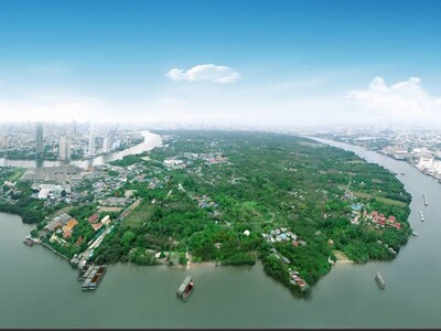 ที่ดินในคุ้งบางกะเจ้า ใกล้สวนศรีนครเขื่อนขันธ์ เนื้อที่10-0-69 ไร