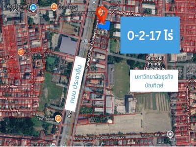 ขายที่ดินติดถนนประชาชื่น 2 ขนาด 217 ตร.ว.ใกล้ ม.ธุรกิจบัณฑิตย์ 