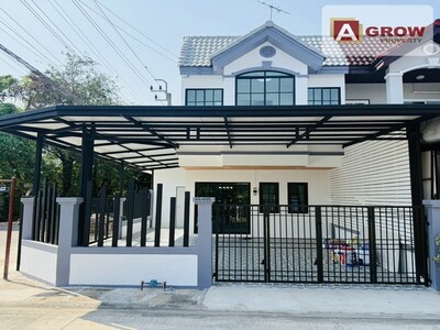 หมู่บ้านอรุณธร สุขาภิบาล 5 หลังมุม สวยมาก ทำเลดี ตกแต่งพร้อมเข้าอ