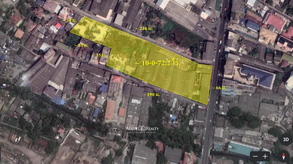 ขายที่ดินถนนท้ายบ้านสมุทรปราการที่ดินขนาด 10-0-72.2 ไร่  (L-640105-0006)