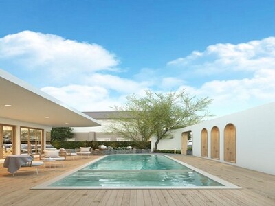 บ้านเดี่ยว 2 ชั้น สไตล์มินิมอล สวนขนาดใหญ่ สันกำแพง 