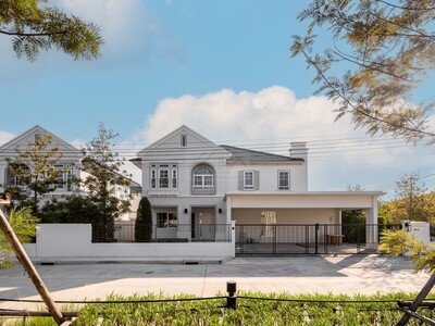 ให้เช่าบ้านแปลงมุม หน้าสวน วิวเลค villagio3 ศรีนครินทร์-บางนา ใกล