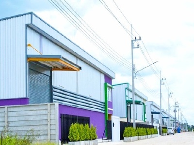 พื้นที่สีม่วงเข้ม ใบรง.4  ลำลูกกาคลอง9 เช่าโรงงาน 2 ชั้น 1,348 ตร