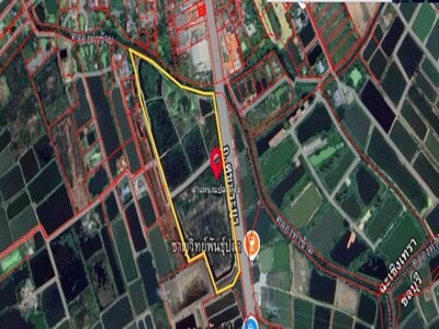 ขายที่ดินเปล่า  ถนนศุขประยูร  อำเภอบ้านโพธิ์ จังหวัดฉะเชิงเทรา