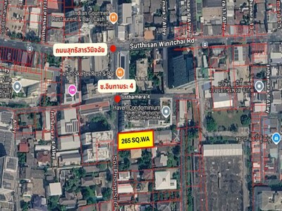 ขายที่ดินอินทามระ 4 ใกล้ BTS สะพานควาย 1 กม.