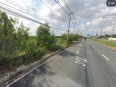 ขายที่ดิน 46 ไร่ สีม่วงจุดขาว อำเภอพานทอง ชลบุรี ติด Amata City ช