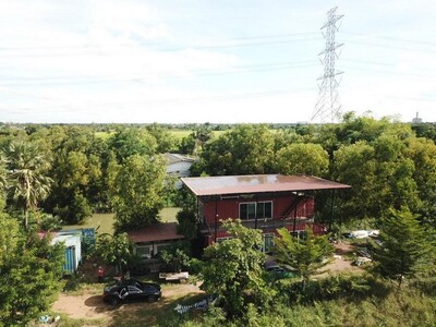 ขายที่ดินพร้อมสิ่งปลูกสร้าง ริมน้ำ 3 ไร่ 2 งาน สามโคก-ปทุมธานี 