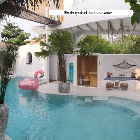 Private pool house for sale. Samut Prakan balinese mediterranean style Chao Phraya River view