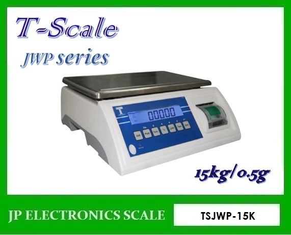 เครื่องชั่งพร้อมพิมพ์ในตัว15kg เครื่องชั่งบิ้วอินปริ้นเตอร์15kg ยี่ห้อ T-Scale รุ่น JWP Series