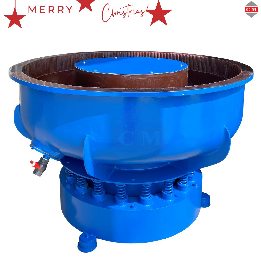 เครื่องขัดผิวโลหะแบบเขย่า แบบไม่มีสะพานแยกชิ้นงาน / Vibratory Finishing Machine