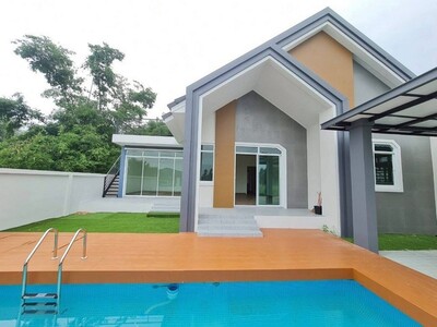 ขาย พูลวิลล่าวิวภูเขา มองเห็นอ่างเก็บน้ำห้วยตู้บางเสร่ หน้าคือภูเ