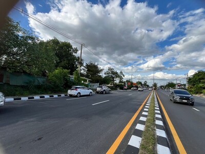 ที่ดินใจกลางหนองมน ด้านหน้า ติดถนนเลี่ยงตลาดหนองมน-ถนนข้าวหลาม 