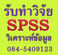 บริการ รับจ้างรัน SPSS วิเคราะห์ข้อมูลทางสถิติ