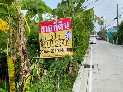 ขายที่ดิน  80 ตร.วา สวยแปลงมุม ซ.จตุรโชคชัย1 ใกล้วัดหลวงพ่อโต  บา