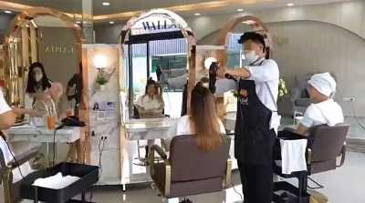เซ้งกิจการ ร้านทำผม-ทำเล็บ บางใหญ่ ใกล้พลัสมอลล์ ตกแต่งภายในอย่างดี