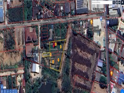 ขายที่ดินเปล่าปากเกร็ด ซ.ต้นสน 6 ใกล้สถานีรถไฟฟ้า MRTเข้าออกสะดวก