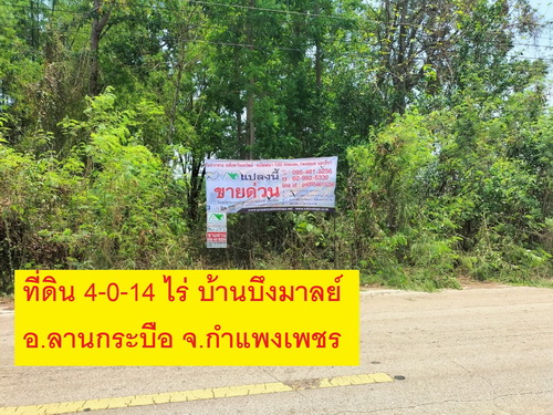 ขายที่ดิน 4-0-14 ไร่ ทำเลดี หน้ากว้าง 53.7 เมตร ลึก 136.4 เมตร ทำเลดี ใกล้แหล่งชุมชน 