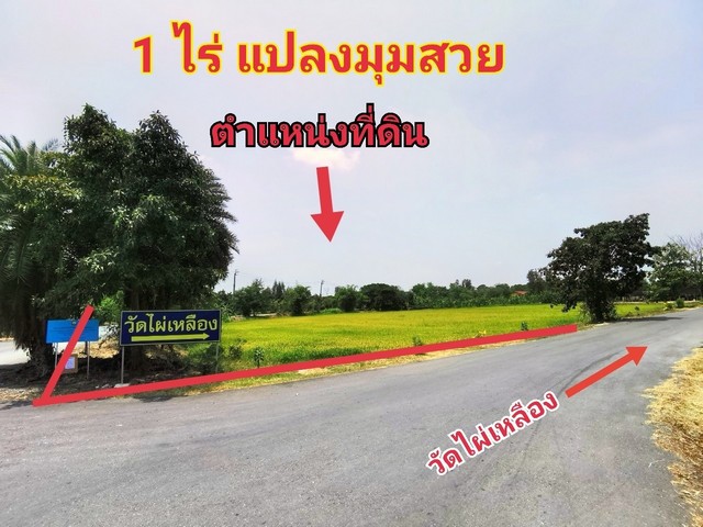 ที่ดิน ซอย กันตนา 1 ไร่ วัดไผ่เหลือง(บางใหญ่) แปลงมุมสวย ติดถนนทั้ง 2 ด้าน เพียง 21xxx บาทตร.ว.