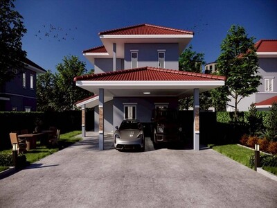 ขายบ้านเดี่ยว 2 ชั้น อำเภอเมืองลำปาง จังหวัดลำปาง เนื้อที่ 60 ตาร