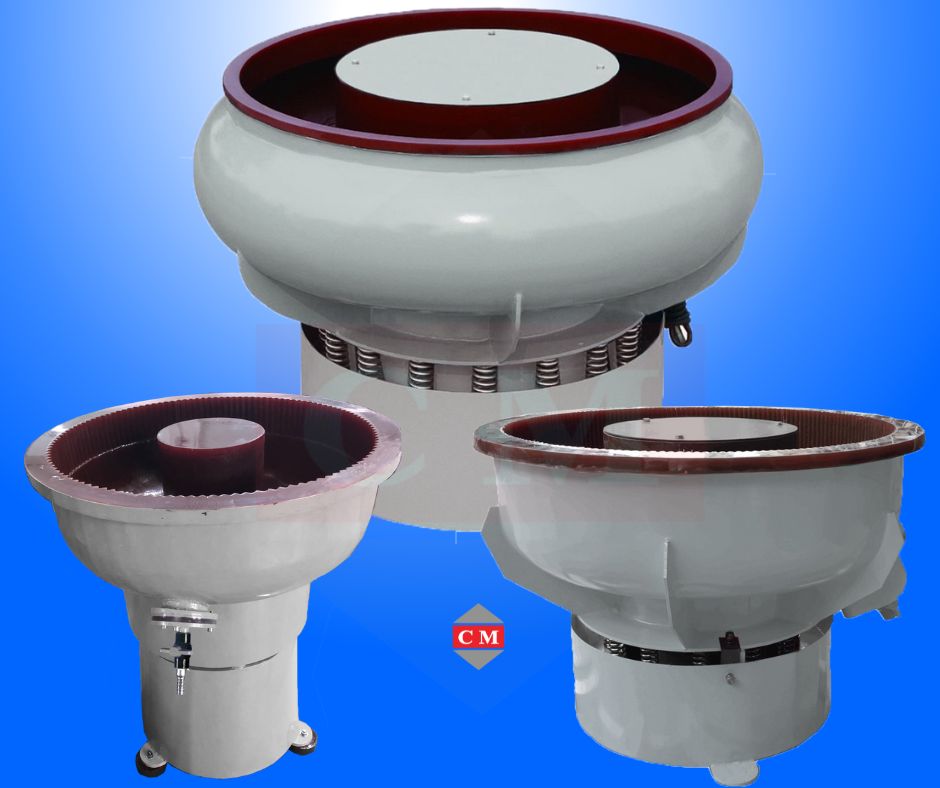 เครื่องขัดผิวโลหะแบบเขย่า แบบไม่มีสะพานแยกชิ้นงาน / Vibratory Finishing Machine