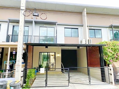 ใกล้ตลาดบางบ่อ 19ตร.ว.ทาวน์โฮมให้เช่า 3 นอน 2 น้ำ ซ.เอแบค บางนา 