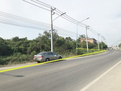 ขายด่วนที่ดินเปล่า 2-3-14 ไร่ หน้ากว้าง70 เมตร นครชัยศรี นครปฐม