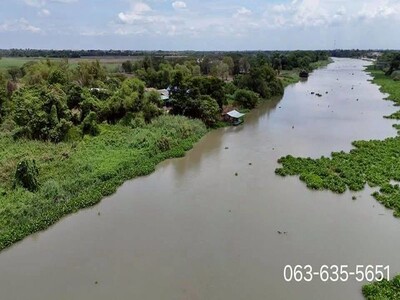 ขายที่ดินริมแม่น้ำน้อย อยุธยา ต.แคตก อ.บางไทร จ.พระนครศรีอยุธยา