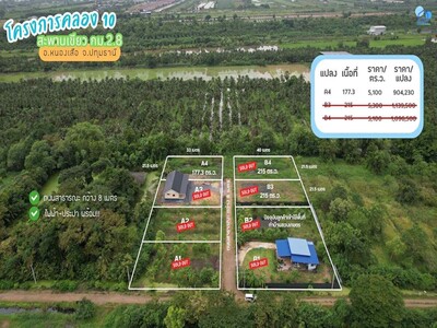 ขายที่ดินขนาดเนื้อที่ 177.3 ตารางวา ตำบลหนองเสือ 