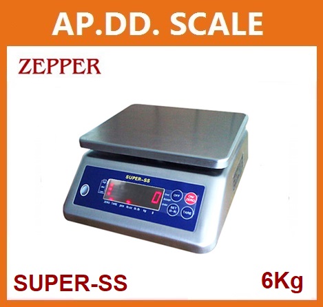  เครื่องชั่งกันน้ำ 6kg ยี่ห้อ ZEPPER รุ่น SUPER-SS ราคาถูก